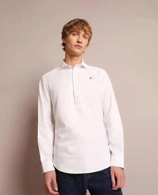 Однотонная классическая мужская рубашка Scalpers, белый
Однотонная классическая мужская рубашка Scalpers, белый