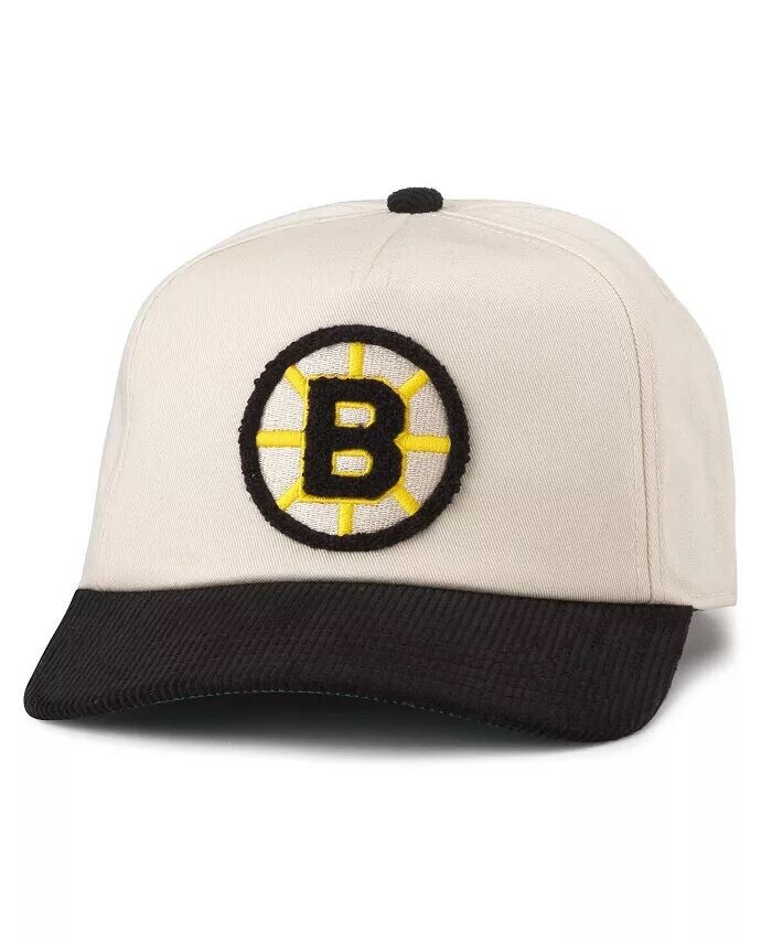 Мужская кремовая черная регулируемая кепка Boston Bruins Burnett American Needle, белый
Мужская кремовая черная регулируемая кепка Boston Bruins Burnett American Needle, белый
