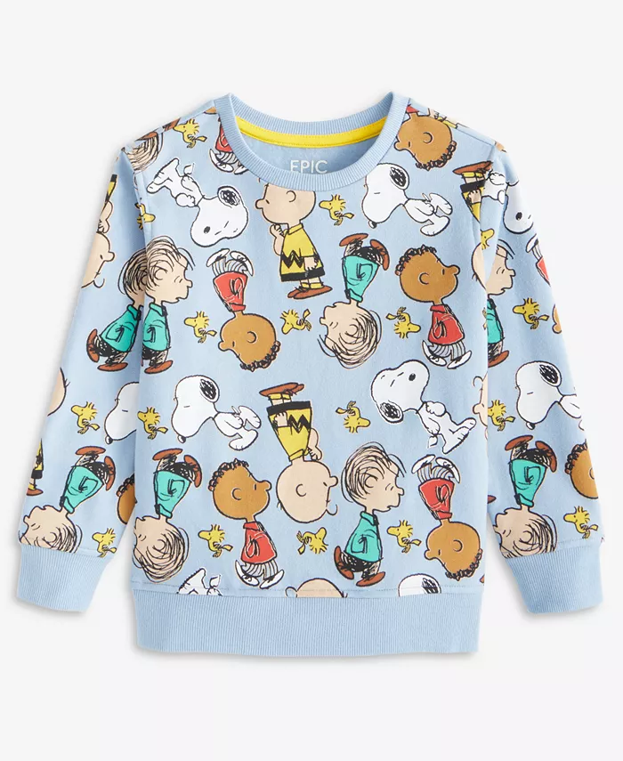 Мальчиковый свитшот с принтом Peanuts для малышей 2T-4T Epic Threads, синий
Мальчиковый свитшот с принтом Peanuts для малышей 2T-4T Epic Threads, синий