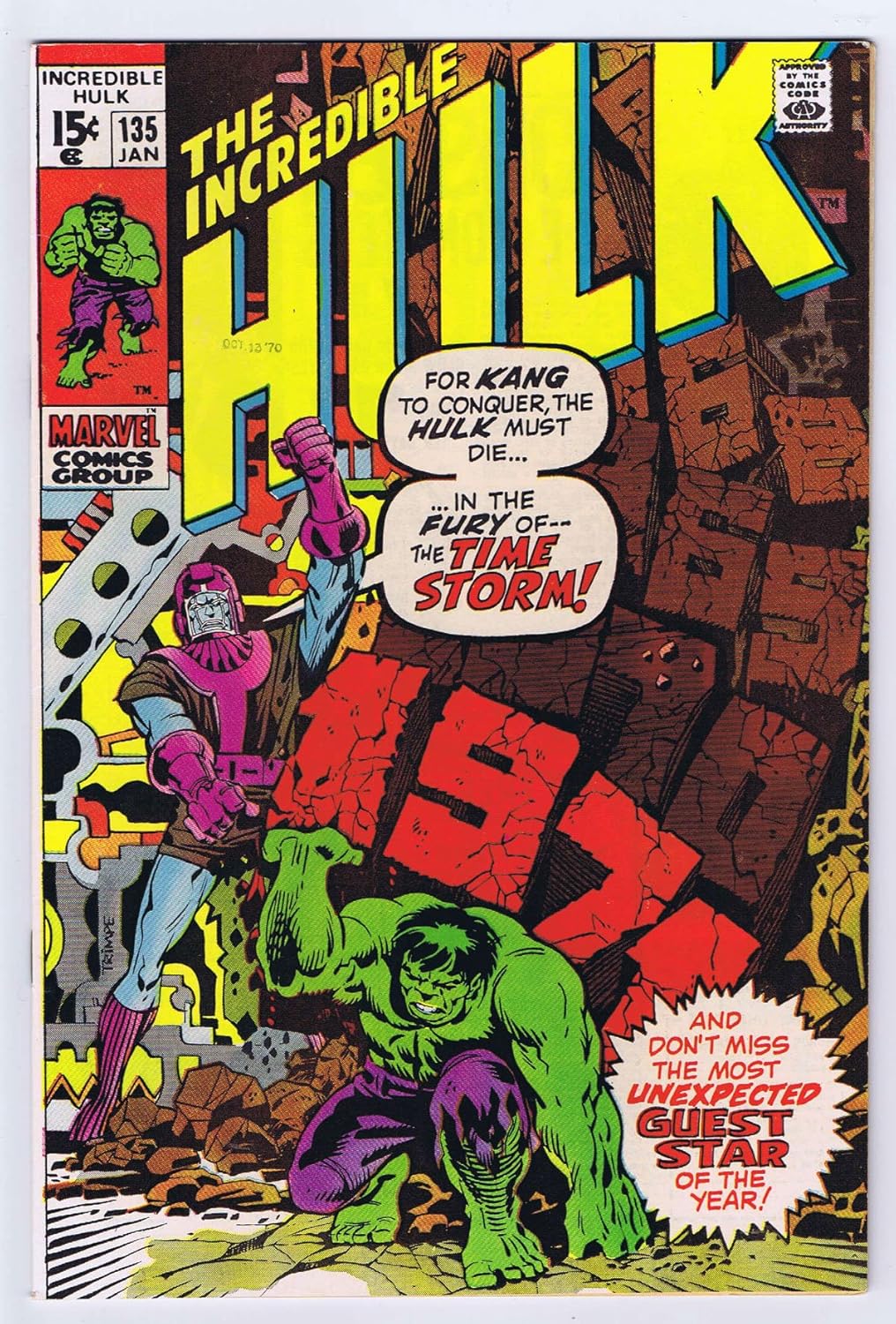 Incredible Hulk #135 "Phantom Eagle & Kang the Conqueror Appearance (MARVEL COMICS)
Incredible Hulk #135 "Phantom Eagle & Kang the Conqueror Appearance (MARVEL COMICS)