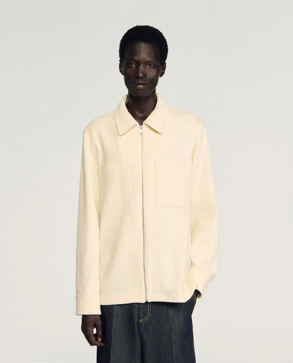 Мужская рубашка на пуговицах из вельвета Sandro, бежевый
Мужская рубашка на пуговицах из вельвета Sandro, бежевый