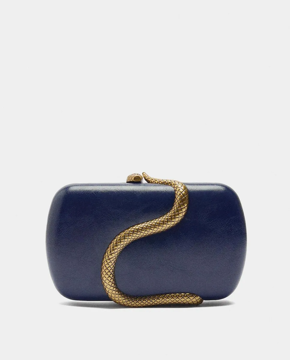 Вечерняя сумка-трансформер в виде клатча с ремнем через плечо и декоративной змейкой, однотонная Parfois