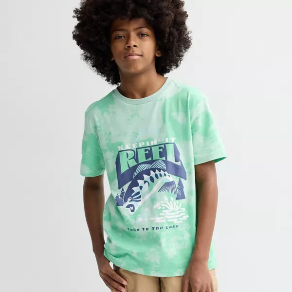 Футболка с коротким рукавом и принтом для мальчиков 8-20 лет на каждый день Sonoma Goods For Life, цвет bass fish teal tie dye
Футболка с коротким рукавом и принтом для мальчиков 8-20 лет на каждый день Sonoma Goods For Life, цвет bass fish teal tie dye