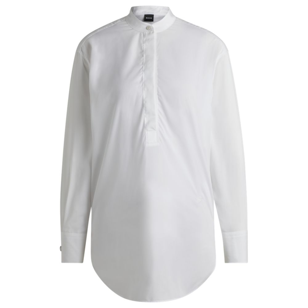 Блузка свободного кроя из легкогладящегося поплина BOSS, белый
Блузка свободного кроя из легкогладящегося поплина BOSS, белый
