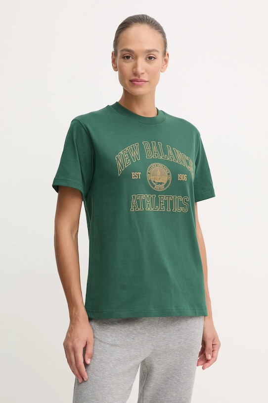 Хлопковая футболка New Balance, зеленый
Хлопковая футболка New Balance, зеленый