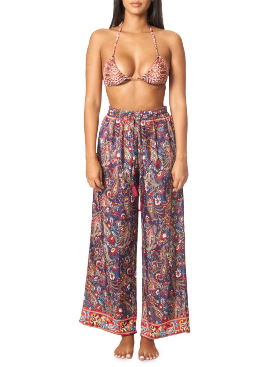 Широкие брюки с узором пейсли La Moda Clothing, разноцветный
Широкие брюки с узором пейсли La Moda Clothing, разноцветный