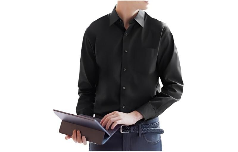 Рубашка мужская черная Uniqlo, черный
Рубашка мужская черная Uniqlo, черный