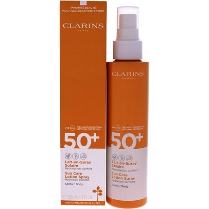 Солнцезащитный лосьон-спрей Spf 50 для унисекс, 150 мл, Clarins
Солнцезащитный лосьон-спрей Spf 50 для унисекс, 150 мл, Clarins