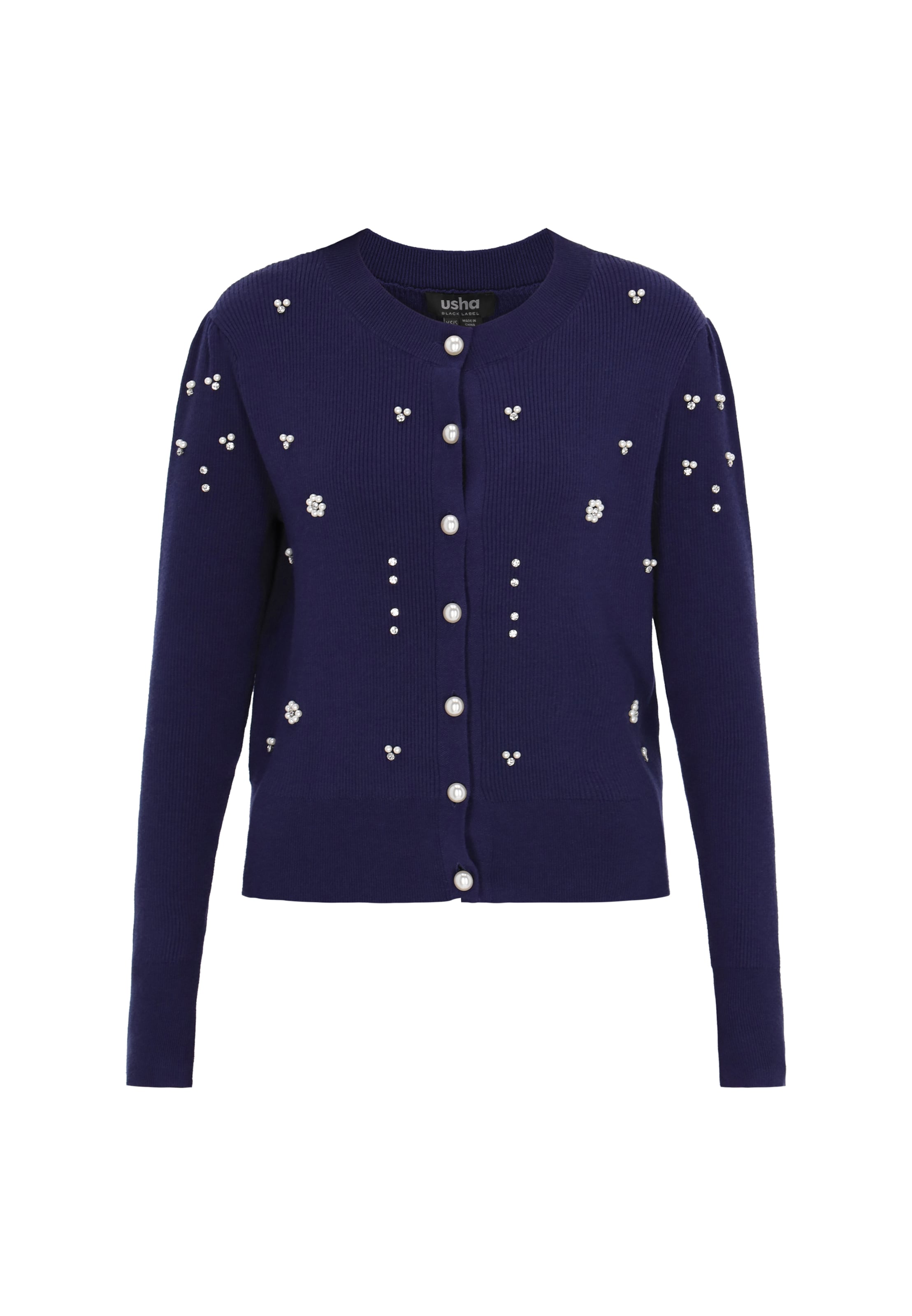 Usha BLACK LABEL Вязаный кардиган в цвете navy
Usha BLACK LABEL Вязаный кардиган в цвете navy