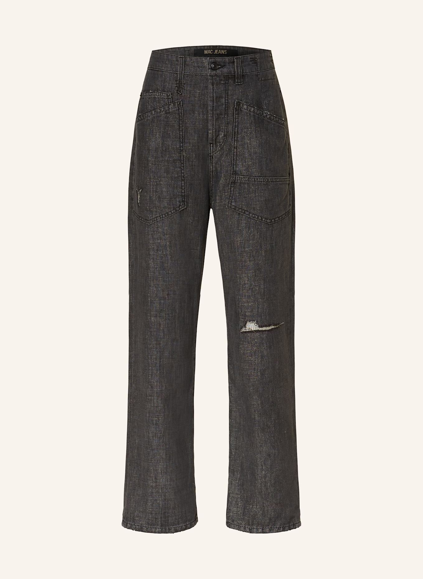 Рваные мешковатые джинсы Mac, черный 
Рваные мешковатые джинсы Mac, черный