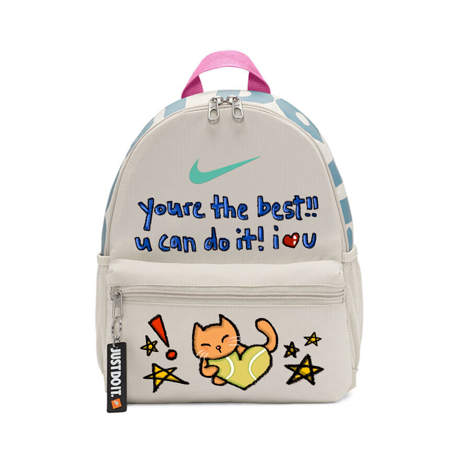 Nike Тканевый рюкзак для детей серо-белый, Caramel Cat Kiss
Nike Тканевый рюкзак для детей серо-белый, Caramel Cat Kiss