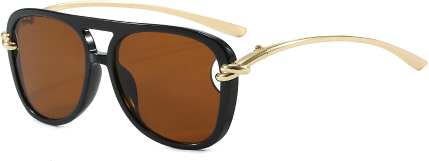 Модные женские солнцезащитные очки-пилот с двойной перемычкой, очки в стиле 70-х с полой оправой, защита от УФ-излучения UV400, большие мужские популярные солнцезащитные очки-пилот mincl, Black Brown
Модные женские солнцезащитные очки-пилот с двойной перемычкой, очки в стиле 70-х с полой оправой, защита от УФ-излучения UV400, большие мужские популярные солнцезащитные очки-пилот mincl, Black Brown