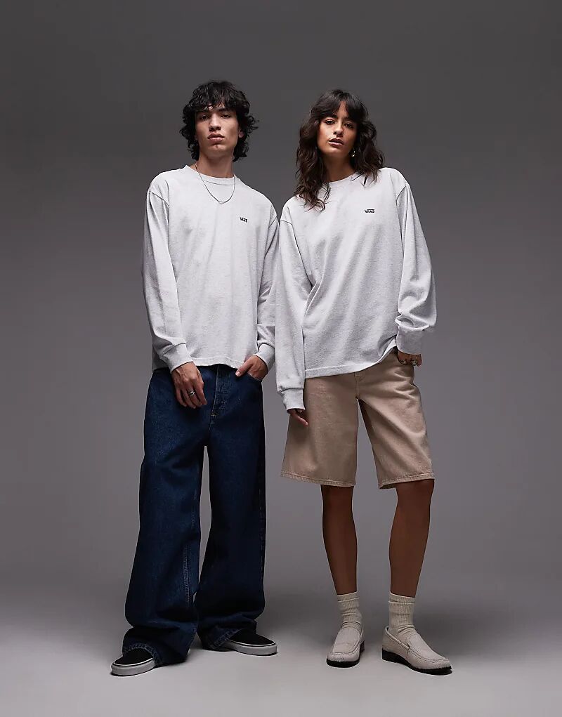 Футболка свободного кроя с длинными рукавами и логотипом Vans на левой груди светло-серого цвета
Футболка свободного кроя с длинными рукавами и логотипом Vans на левой груди светло-серого цвета