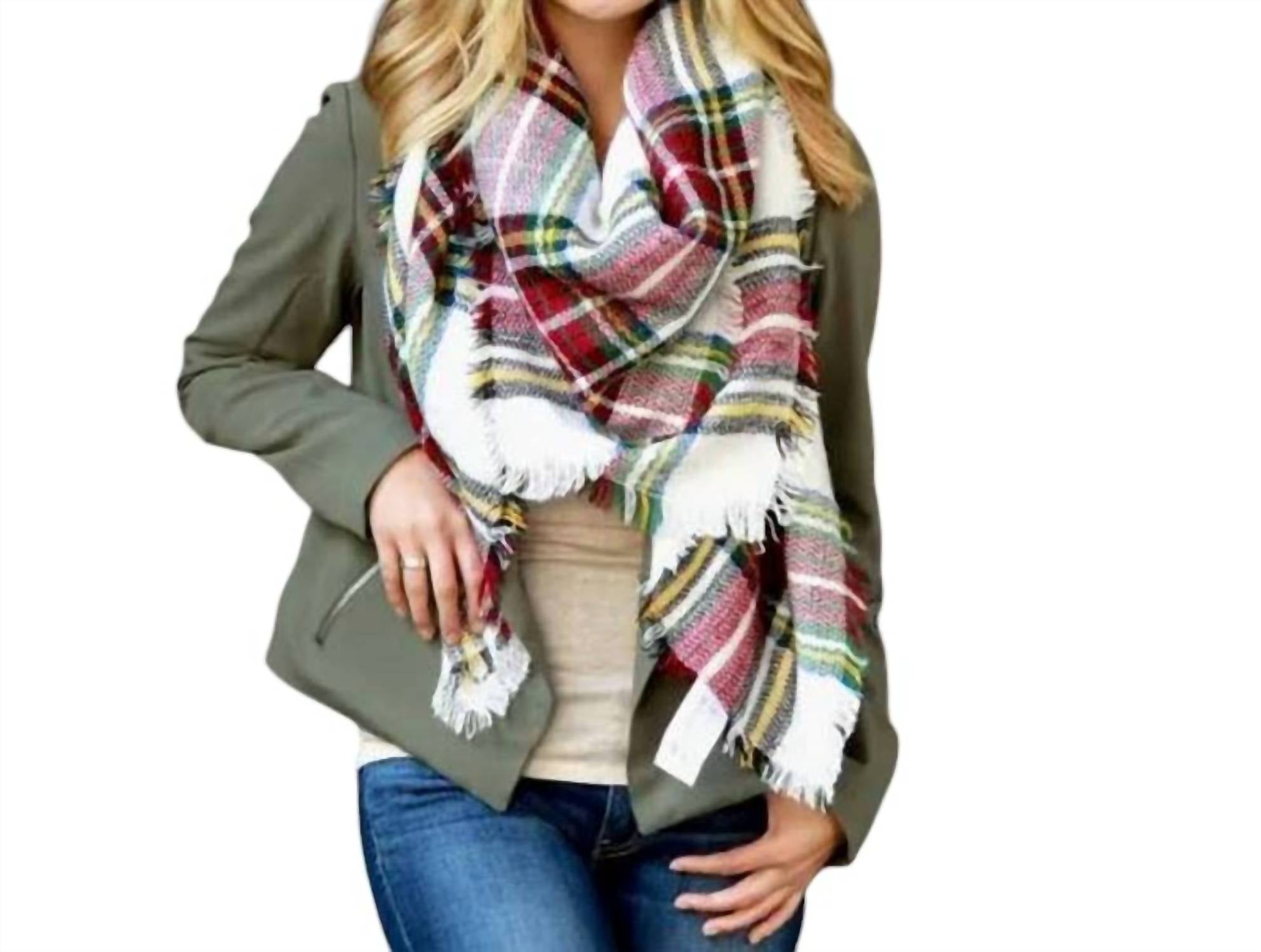 Клетчатый шарф-одеяло белого/красного цвета FUNKY MONKEY
Клетчатый шарф-одеяло белого/красного цвета FUNKY MONKEY