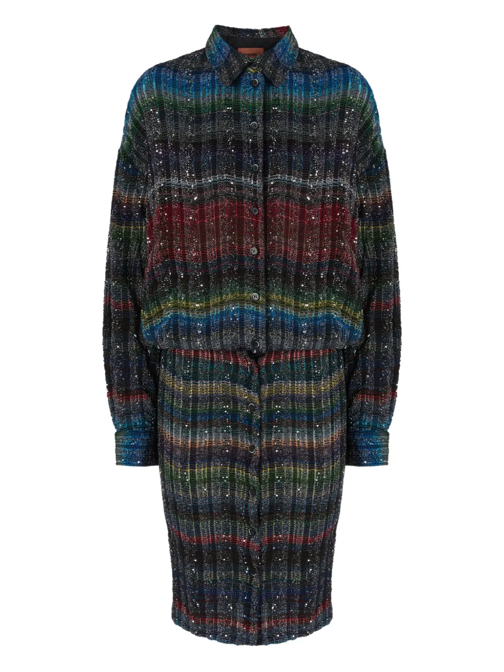 Миди-платье с классическим воротником и пайетками Missoni, черный
Миди-платье с классическим воротником и пайетками Missoni, черный