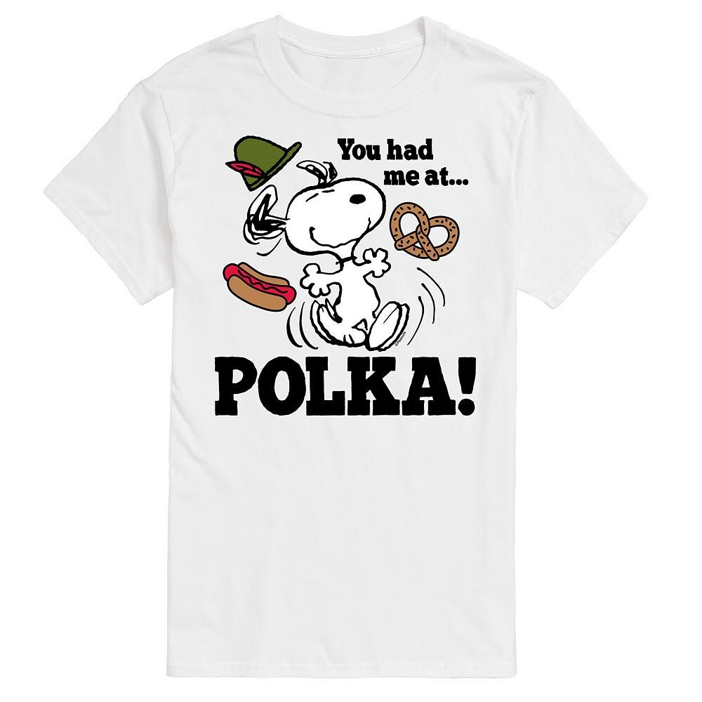 Мужская футболка Peanuts You Had Me At Polka с рисунком Licensed Character, белый
Мужская футболка Peanuts You Had Me At Polka с рисунком Licensed Character, белый