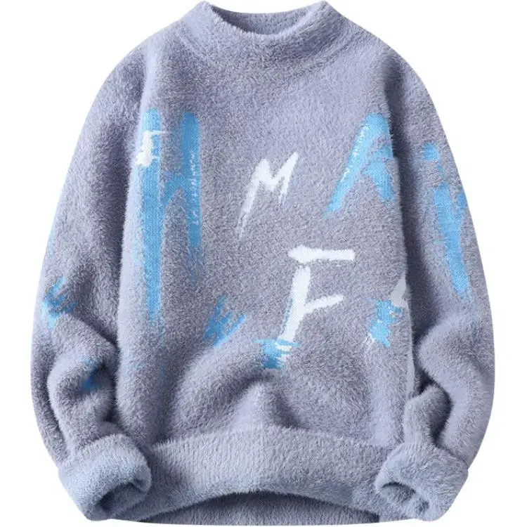 Толстый вязаный свитер Unisex с круглым вырезом VanCamel, синий
Толстый вязаный свитер Unisex с круглым вырезом VanCamel, синий