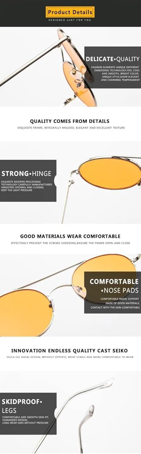 Женские солнцезащитные очки в металлической круглой оправе для активного отдыха и покупок, мужские солнцезащитные очки для поездок на работу Generic, Orange
Женские солнцезащитные очки в металлической круглой оправе для активного отдыха и покупок, мужские солнцезащитные очки для поездок на работу Generic, Orange