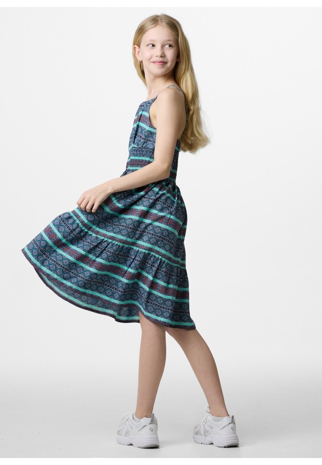 Повседневное платье Seaside, синее, разноцветное 
Повседневное платье Seaside, синее, разноцветное