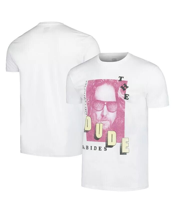 Мужская белая футболка с принтом «Большой Лебовски» и «Чувак Абидс» American Classics
Мужская белая футболка с принтом «Большой Лебовски» и «Чувак Абидс» American Classics