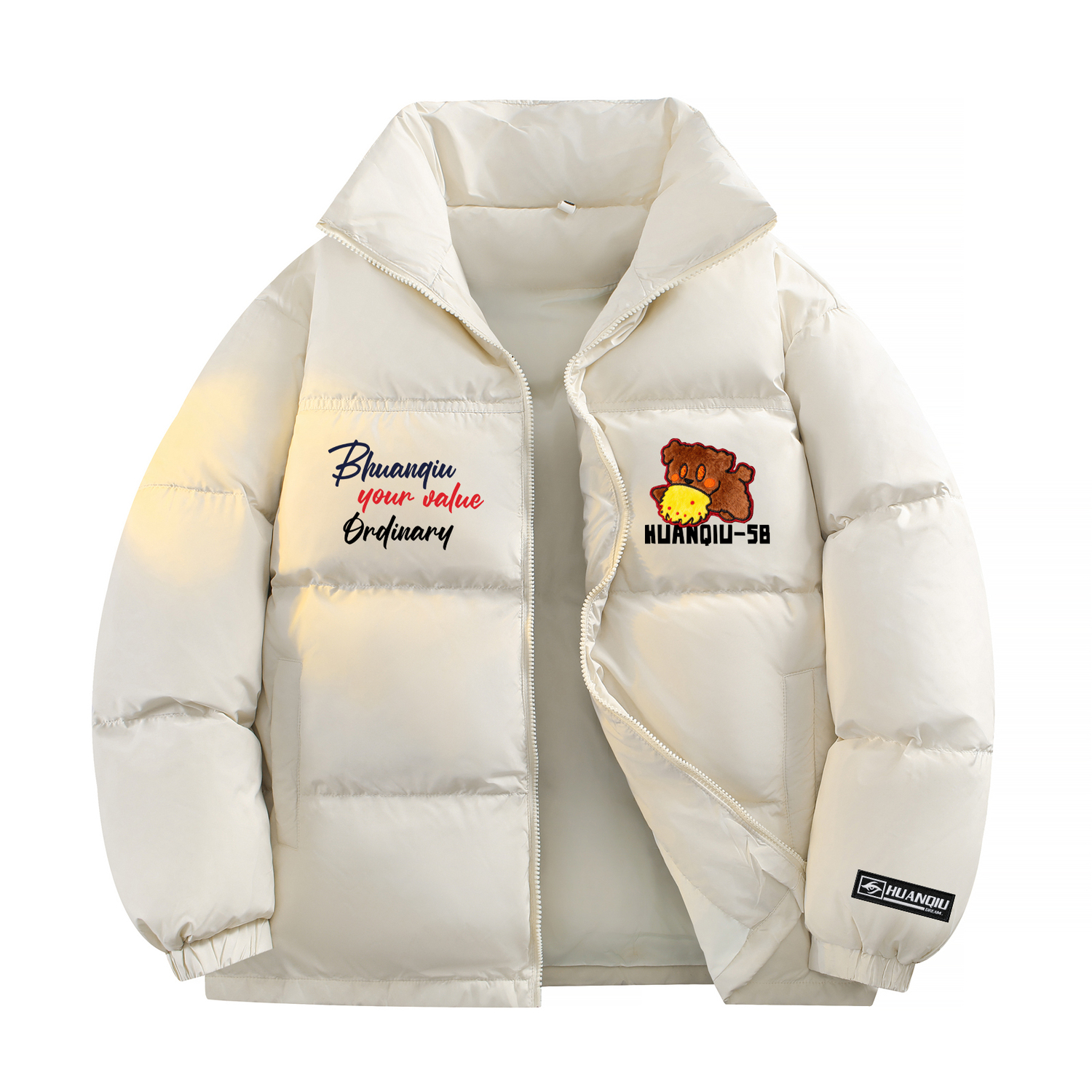 Пуховик Unisex с воротником стойкой утепленный HUANQIU, бежевый оранжевый
Пуховик Unisex с воротником стойкой утепленный HUANQIU, бежевый оранжевый