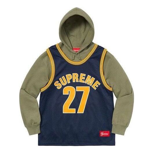 Толстовка basketball jersey hooded sweatshirt 'olive green navy yellow' Supreme, зеленый
Толстовка basketball jersey hooded sweatshirt 'olive green navy yellow' Supreme, зеленый