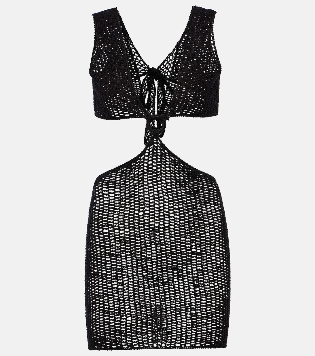 Хлопковое мини-платье крючком в полоску sunset. Anna Kosturova, черный
Хлопковое мини-платье крючком в полоску sunset. Anna Kosturova, черный