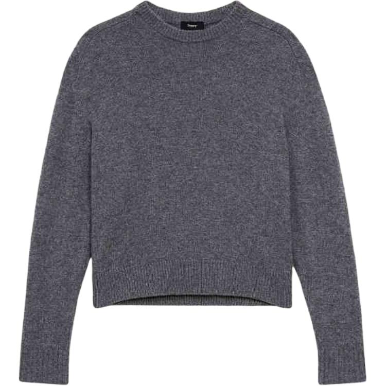 Обрезанный свитер с круглым вырезом THEORY, серый
Обрезанный свитер с круглым вырезом THEORY, серый