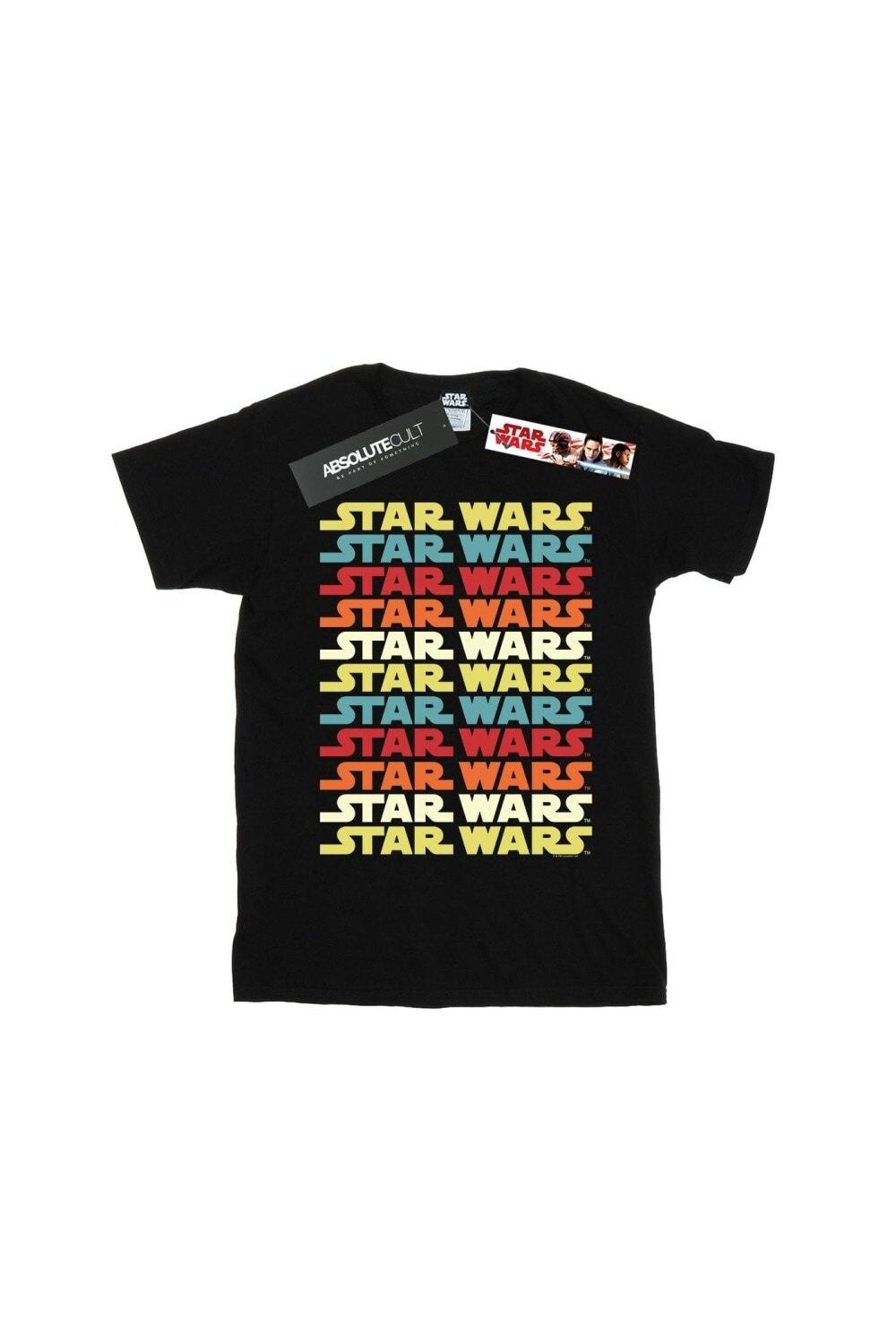 Футболка с повторяющимся логотипом в стиле ретро Star Wars, черный
Футболка с повторяющимся логотипом в стиле ретро Star Wars, черный