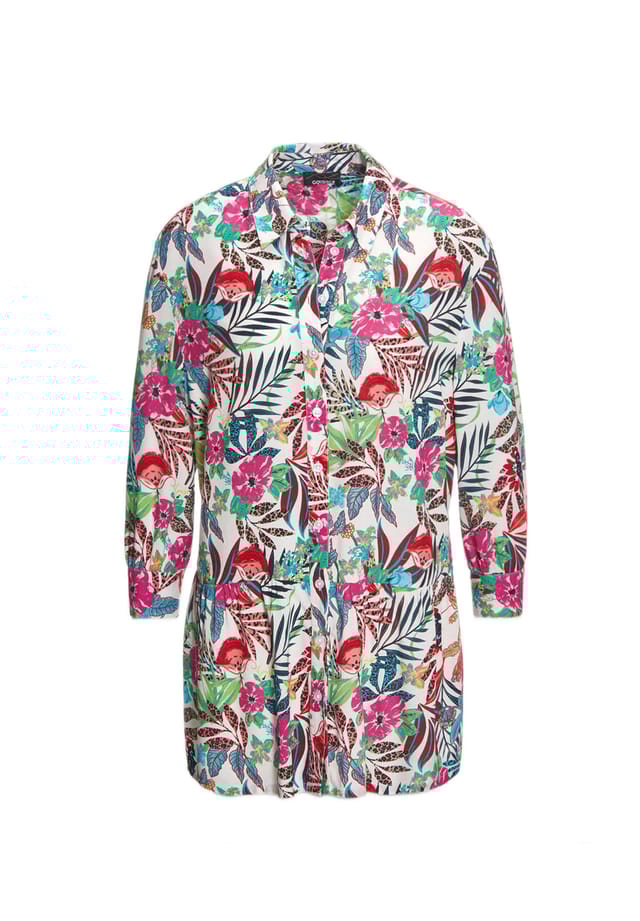 Короткий размер: блузка с принтом в экзотическом стиле. Goldner, мультиколор
Короткий размер: блузка с принтом в экзотическом стиле. Goldner, мультиколор