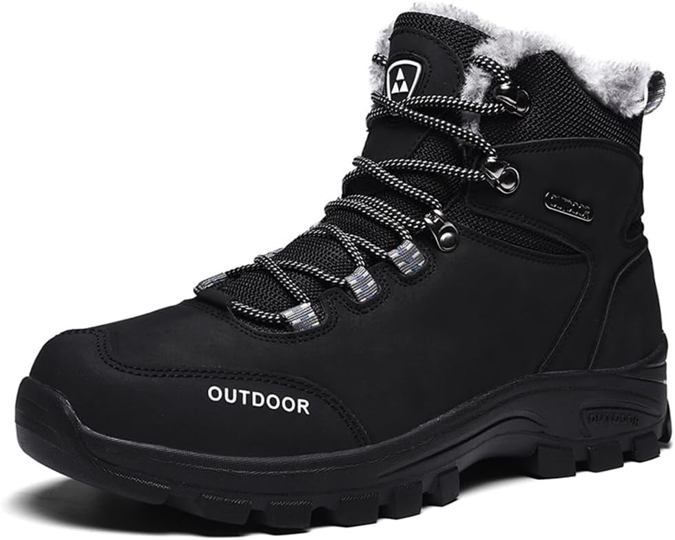 Мужские зимние ботинки с утепленной плюшевой подкладкой, кожаные ботинки до щиколотки, для зимы, на открытом воздухе, противоскользящие, для походов и прогулок Asifn, черный
Мужские зимние ботинки с утепленной плюшевой подкладкой, кожаные ботинки до щиколотки, для зимы, на открытом воздухе, противоскользящие, для походов и прогулок Asifn, черный