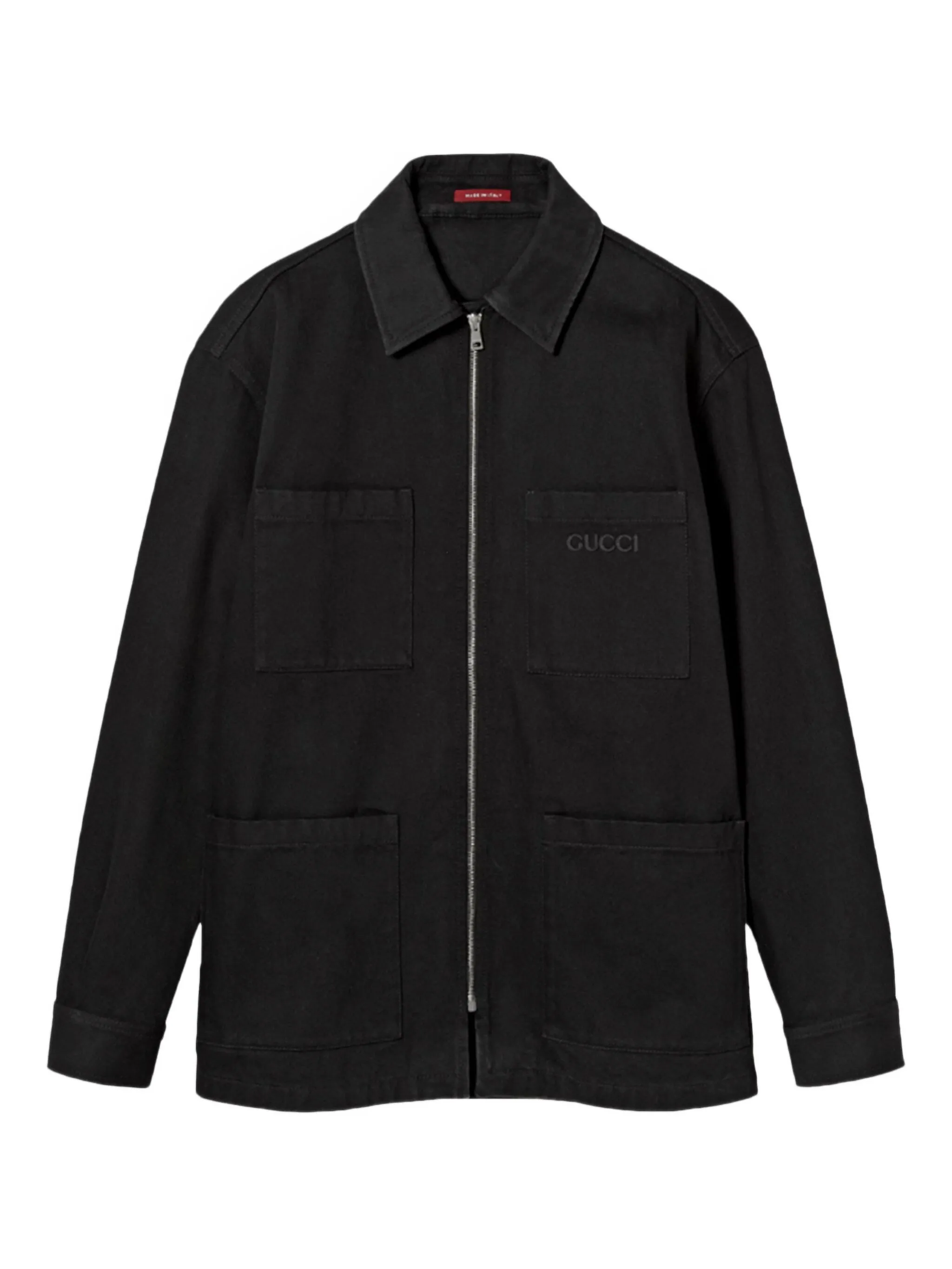 Куртка на молнии с накладными карманами Gucci, черный
Куртка на молнии с накладными карманами Gucci, черный