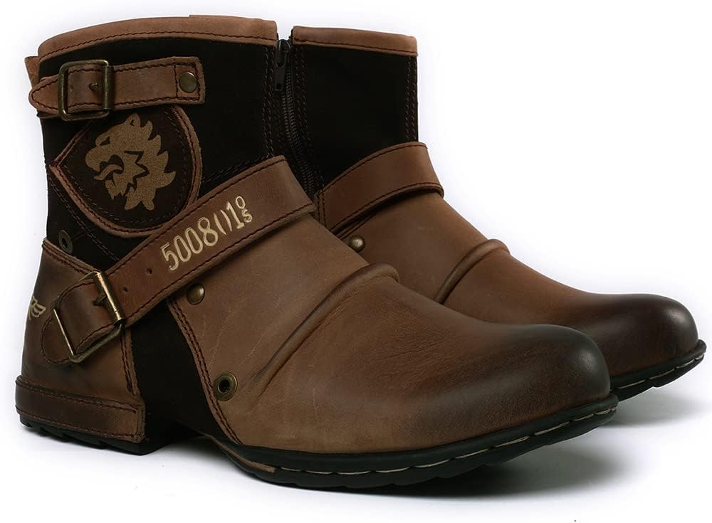 Мужские мотоботы Hhhchpm, модные кожаные чукка с молнией, повседневная обувь, ретро стиль, боевые, туристические, нарядные ботинки до щиколотки для мужчин, коричневый
Мужские мотоботы Hhhchpm, модные кожаные чукка с молнией, повседневная обувь, ретро стиль, боевые, туристические, нарядные ботинки до щиколотки для мужчин, коричневый