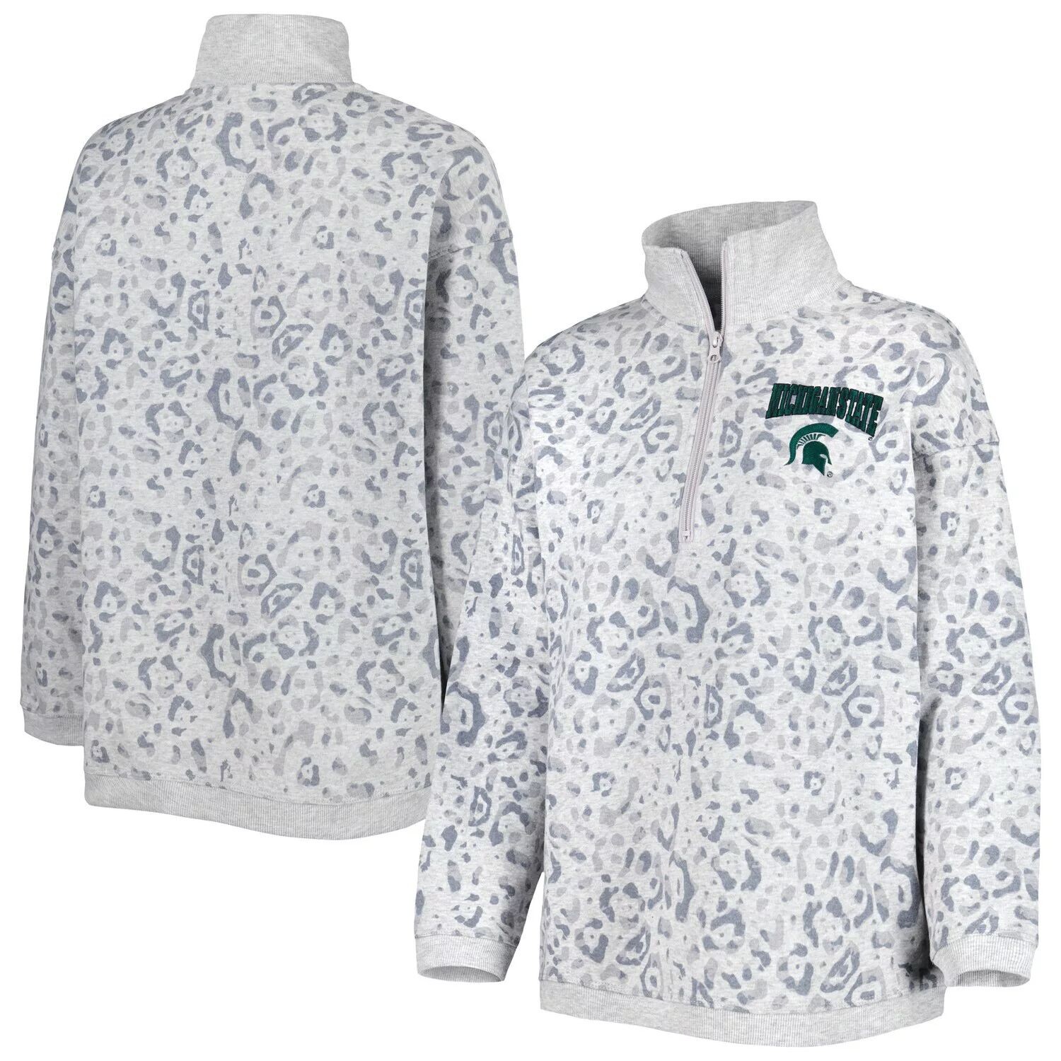 Женский свитшот Gameday Couture Heather Grey Michigan State Spartans с леопардовым принтом и молнией четверть четверти, Коричневый, Женский свитшот Gameday Couture Heather Grey Michigan State Spartans с леопардовым принтом и молнией четверть четверти
Женский свитшот Gameday Couture Heather Grey Michigan State Spartans с леопардовым принтом и молнией четверть четверти, Коричневый, Женский свитшот Gameday Couture Heather Grey Michigan State Spartans с леопардовым принтом и молнией четверть четверти