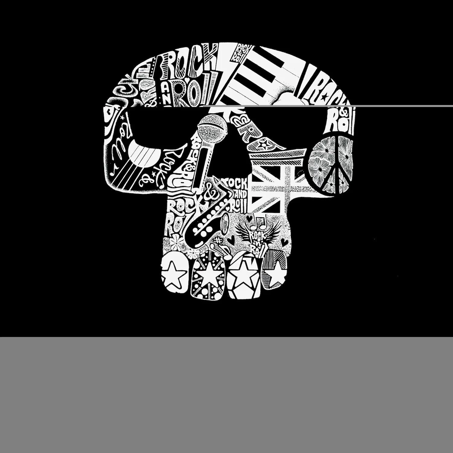 Рок-н-ролльный череп — мужская футболка с длинным рукавом Word Art LA Pop Art
Рок-н-ролльный череп — мужская футболка с длинным рукавом Word Art LA Pop Art