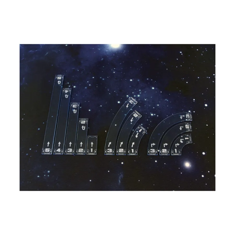 Космический истребитель — шаблоны движений — синий, Miniature Gaming Templates (Micro Art Studio)
Космический истребитель — шаблоны движений — синий, Miniature Gaming Templates (Micro Art Studio)