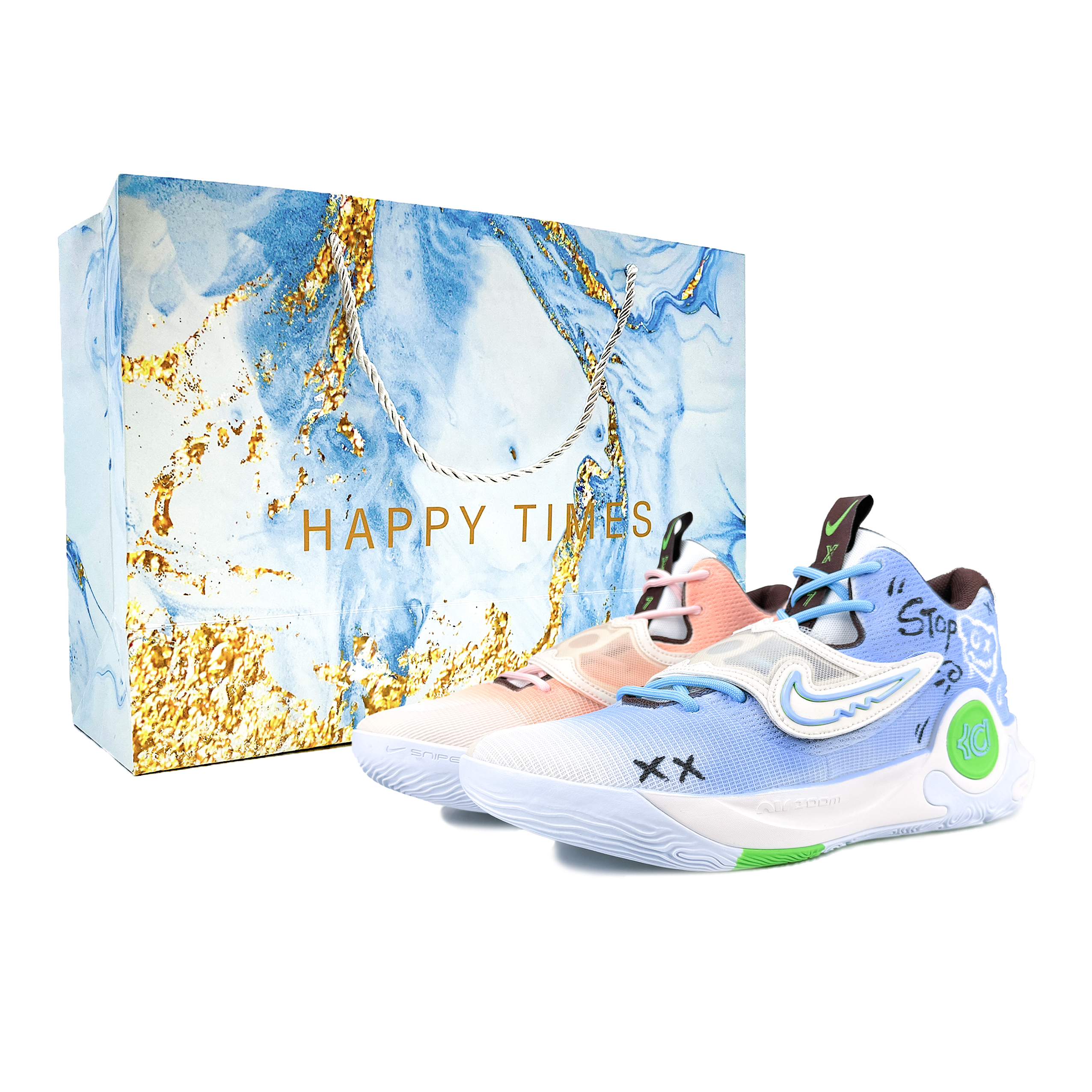 Nike Баскетбольные кроссовки KD Trey 5 X с низким верхом, устойчивые к истиранию, мужские, сине-розовые 
Nike Баскетбольные кроссовки KD Trey 5 X с низким верхом, устойчивые к истиранию, мужские, сине-розовые