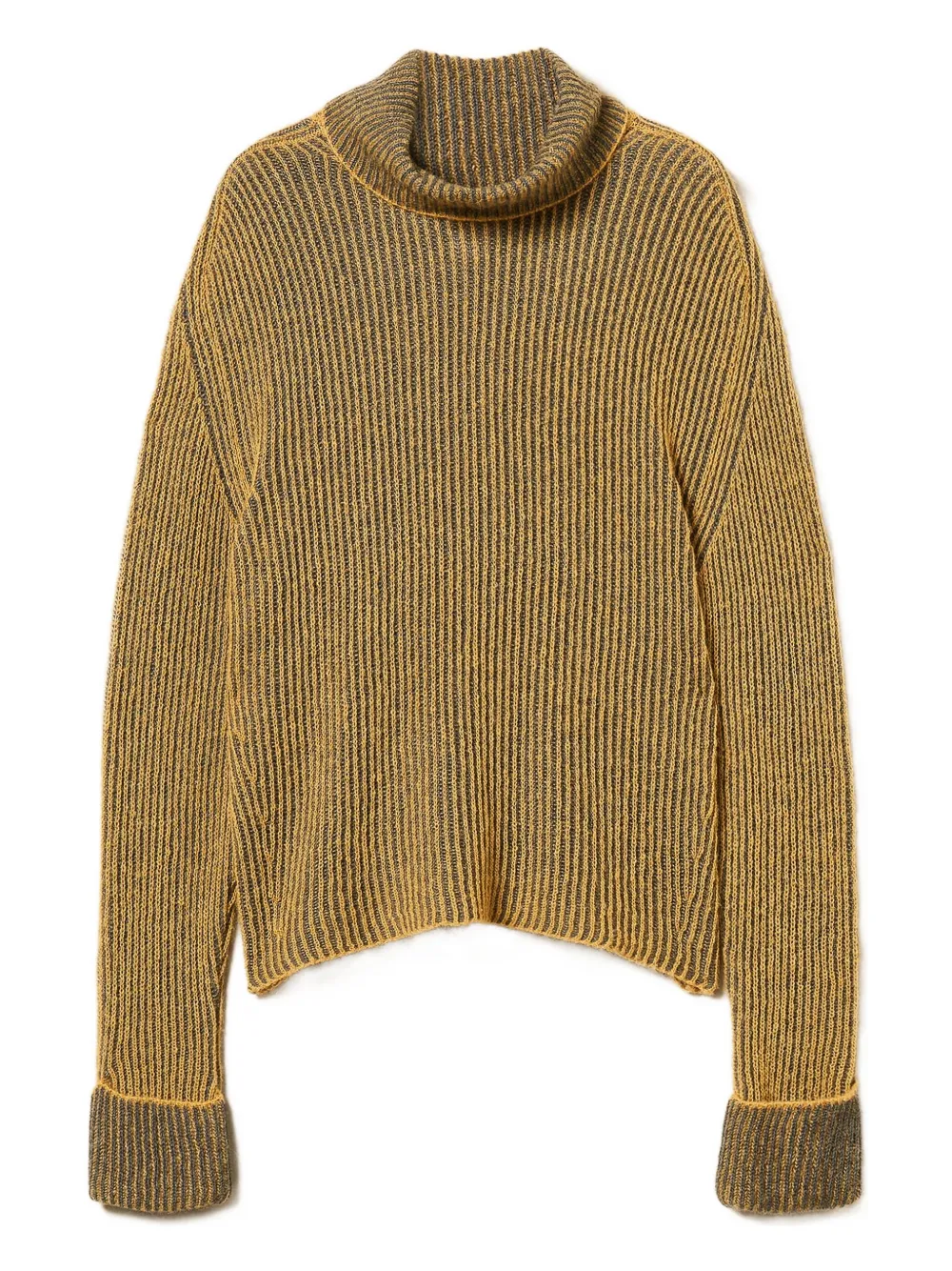 Свитер в рубчик с высоким воротником TWINSET, желтый
Свитер в рубчик с высоким воротником TWINSET, желтый