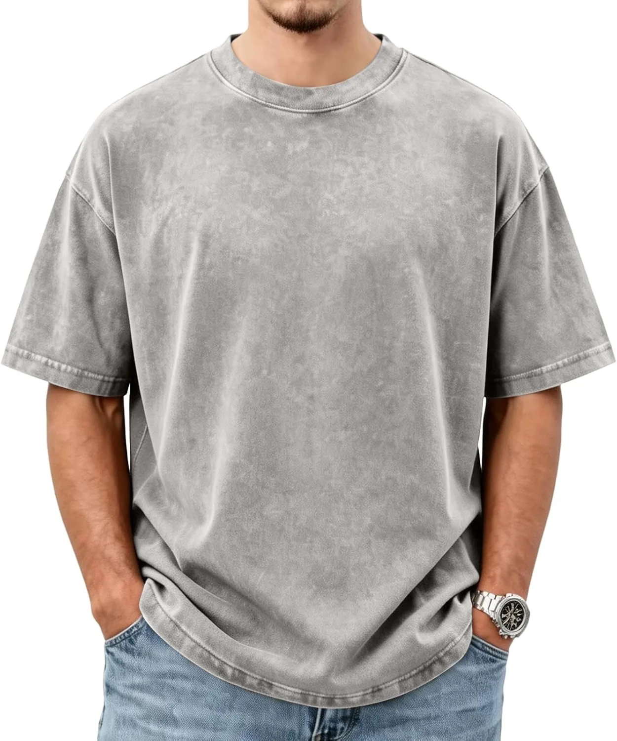 Футболка Acid Washed для мужчин, оверсайз, винтажная, с коротким рукавом
Футболка Acid Washed для мужчин, оверсайз, винтажная, с коротким рукавом