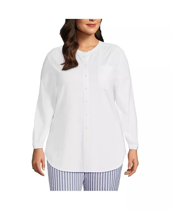 Трикотажная туника А-силуэта с длинными рукавами больших размеров Lands' End, белый
Трикотажная туника А-силуэта с длинными рукавами больших размеров Lands' End, белый