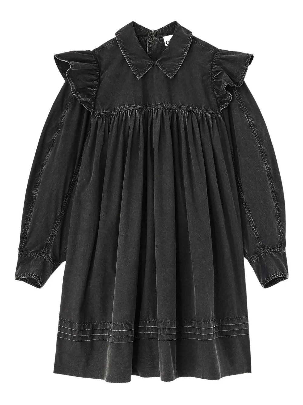 Платье мини с длинными рукавами Ganni, черный
Платье мини с длинными рукавами Ganni, черный