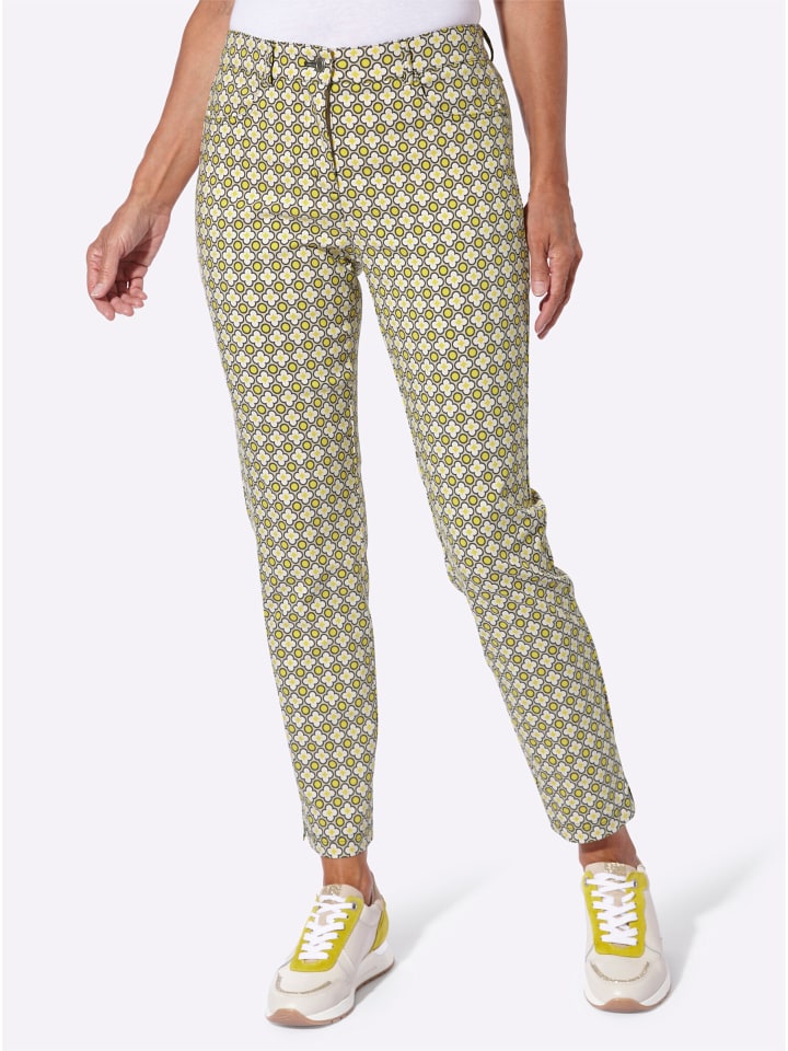 WITT WEIDEN Бенгалиновые брюки с принтом песочного и лаймового цвета
WITT WEIDEN Бенгалиновые брюки с принтом песочного и лаймового цвета