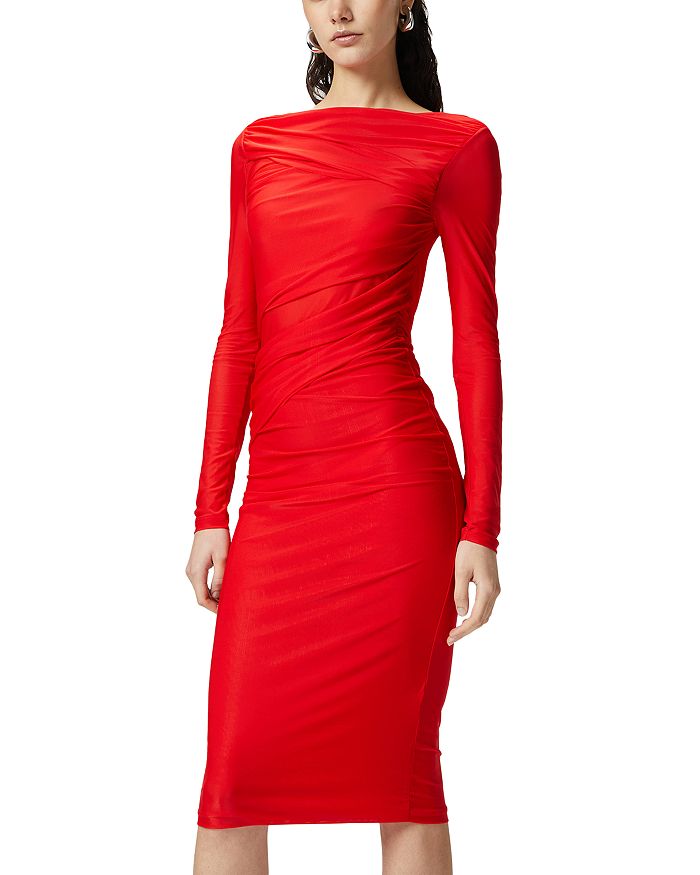 Длинный облегающий миди-платье с длинными рукавами PINKO, красный
Длинный облегающий миди-платье с длинными рукавами PINKO, красный