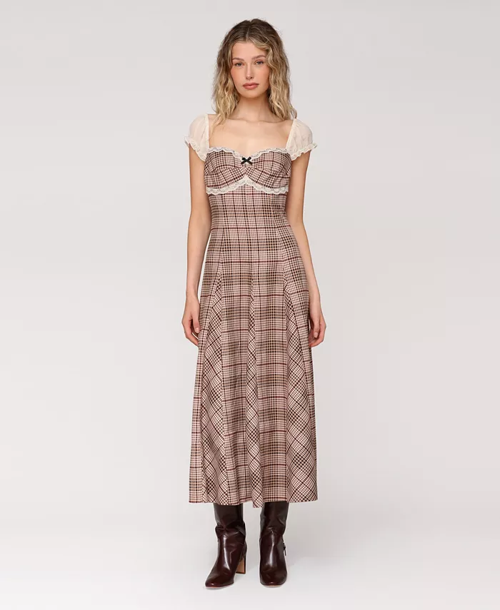 Женское платье-годе миди с рукавами-фонариками Avec Les Filles, коричневый
Женское платье-годе миди с рукавами-фонариками Avec Les Filles, коричневый