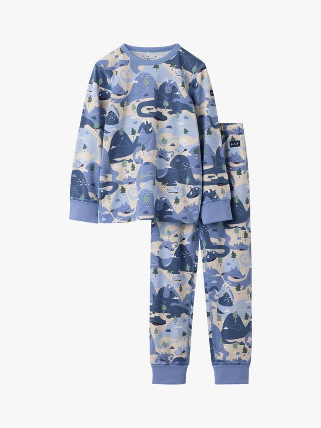 Детский пижамный комплект из хлопка с принтом дракона Polarn O. Pyret, Blue
Детский пижамный комплект из хлопка с принтом дракона Polarn O. Pyret, Blue