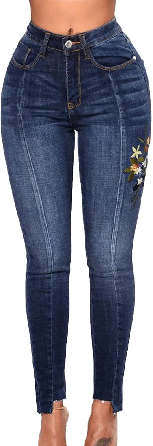 DGHM-JLMY женские джинсы с высокой талией, вышивкой и цветочным принтом
DGHM-JLMY женские джинсы с высокой талией, вышивкой и цветочным принтом
