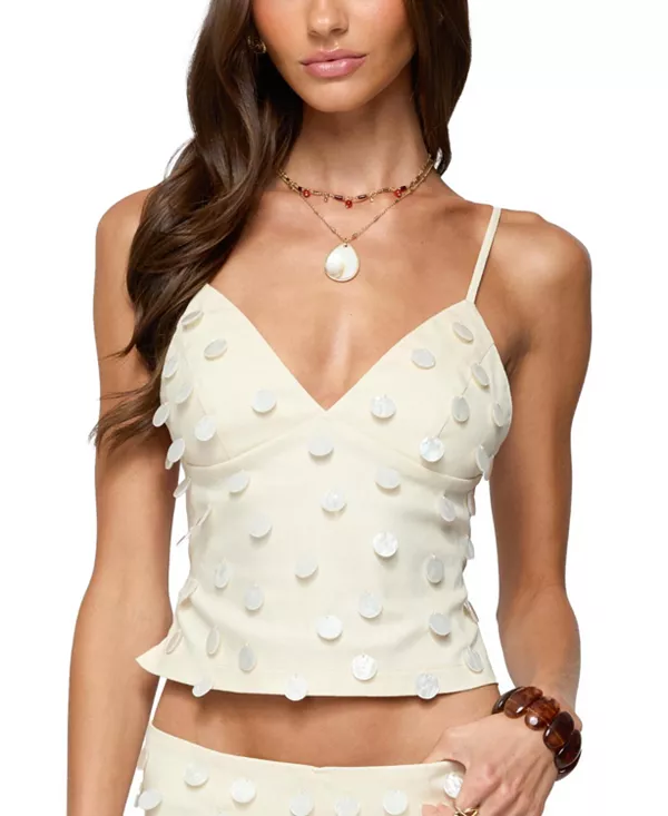 Переливающийся топ без спинки «Ариэль» Edikted, белый
Переливающийся топ без спинки «Ариэль» Edikted, белый