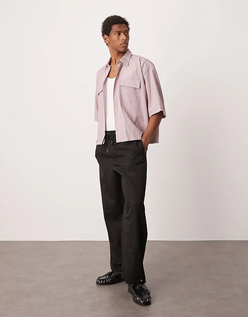 Широкие брюки ASOS DESIGN с застежкой на талии и кнопками на низах, черные
Широкие брюки ASOS DESIGN с застежкой на талии и кнопками на низах, черные