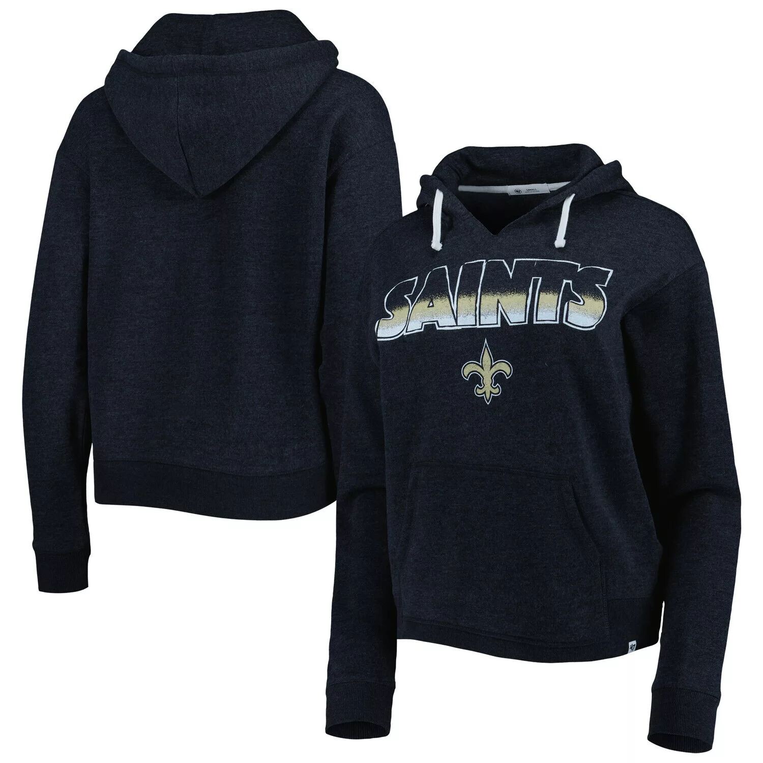Женский черный пуловер с капюшоном '47 New Orleans Saints Color Rise Kennedy Notch Neck 
Женский черный пуловер с капюшоном '47 New Orleans Saints Color Rise Kennedy Notch Neck