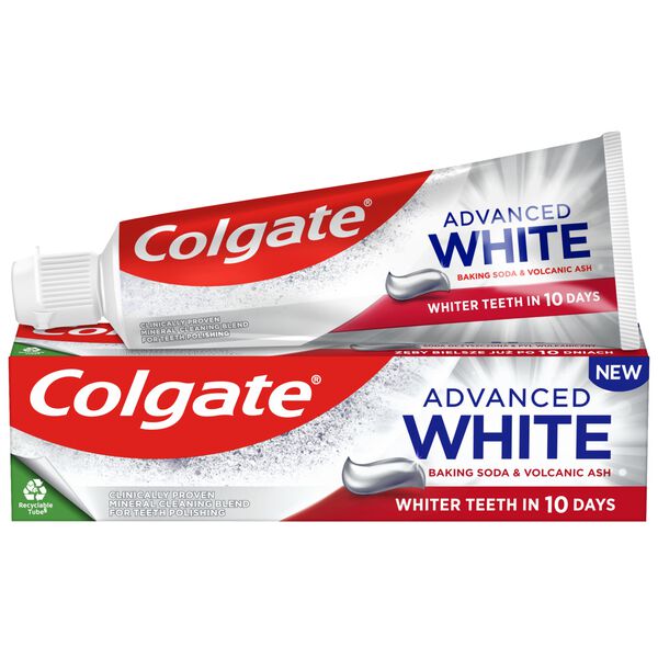 Зубная паста пищевая сода и вулканический пепел, 75 мл Colgate Advanced white baking soda & volcanic ash
Зубная паста пищевая сода и вулканический пепел, 75 мл Colgate Advanced white baking soda & volcanic ash